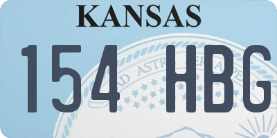 KS license plate 154HBG