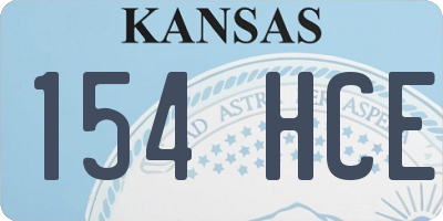 KS license plate 154HCE