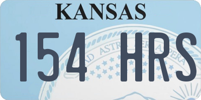 KS license plate 154HRS