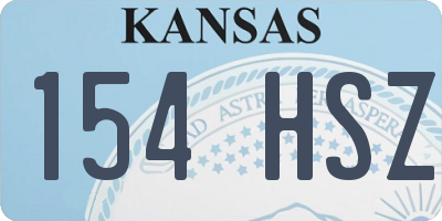 KS license plate 154HSZ