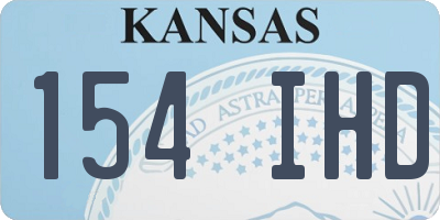 KS license plate 154IHD