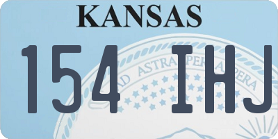 KS license plate 154IHJ