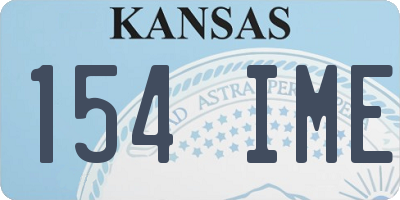 KS license plate 154IME