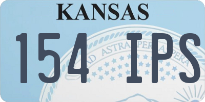KS license plate 154IPS