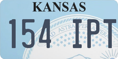 KS license plate 154IPT