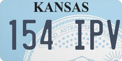 KS license plate 154IPV