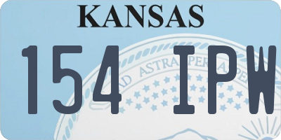 KS license plate 154IPW