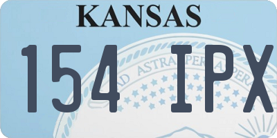 KS license plate 154IPX