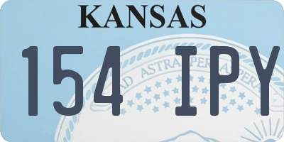 KS license plate 154IPY
