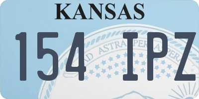 KS license plate 154IPZ