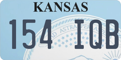 KS license plate 154IQB