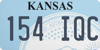 KS license plate 154IQC