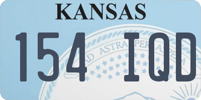 KS license plate 154IQD