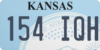 KS license plate 154IQH