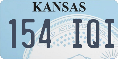 KS license plate 154IQI