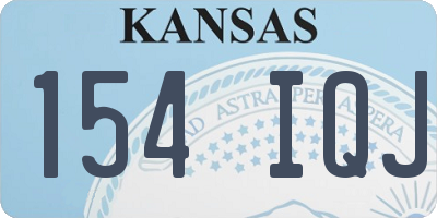 KS license plate 154IQJ