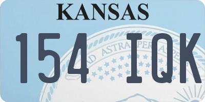 KS license plate 154IQK
