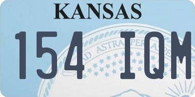 KS license plate 154IQM