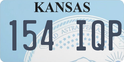 KS license plate 154IQP