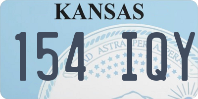 KS license plate 154IQY
