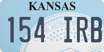 KS license plate 154IRB
