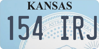 KS license plate 154IRJ