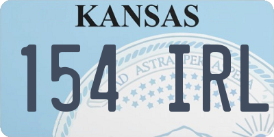 KS license plate 154IRL
