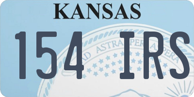 KS license plate 154IRS