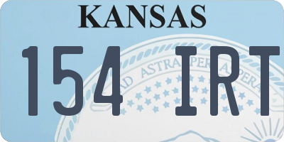 KS license plate 154IRT