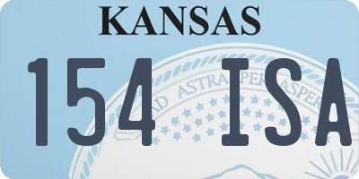 KS license plate 154ISA