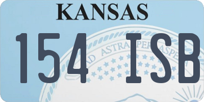 KS license plate 154ISB
