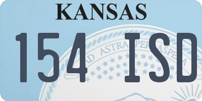 KS license plate 154ISD