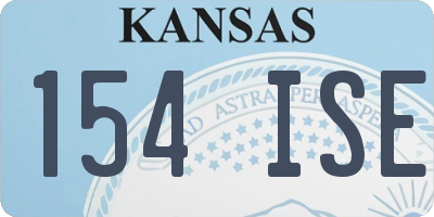 KS license plate 154ISE