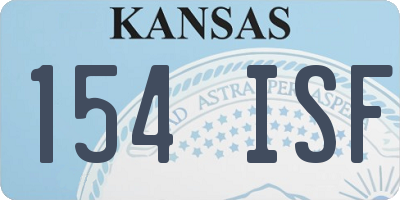 KS license plate 154ISF