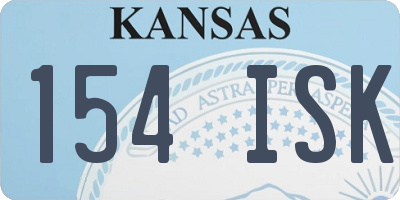 KS license plate 154ISK