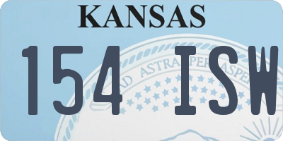 KS license plate 154ISW