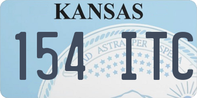KS license plate 154ITC