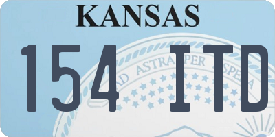 KS license plate 154ITD