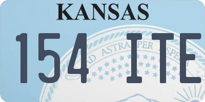 KS license plate 154ITE