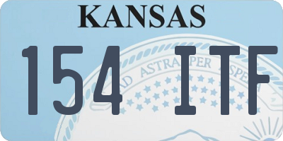 KS license plate 154ITF