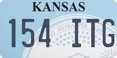 KS license plate 154ITG