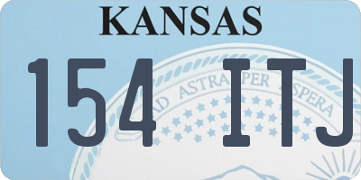 KS license plate 154ITJ