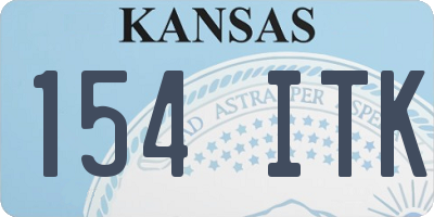 KS license plate 154ITK