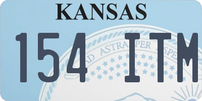 KS license plate 154ITM