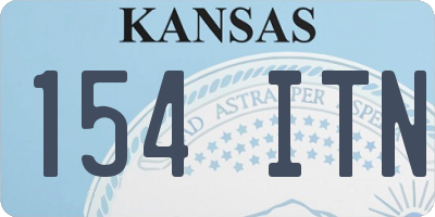 KS license plate 154ITN