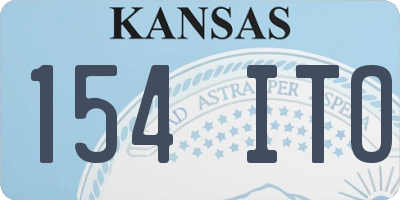 KS license plate 154ITO