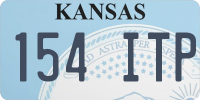 KS license plate 154ITP