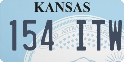 KS license plate 154ITW