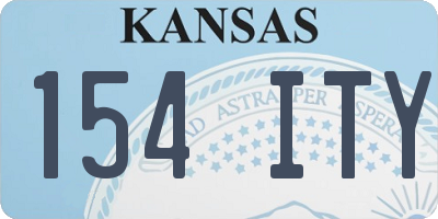 KS license plate 154ITY