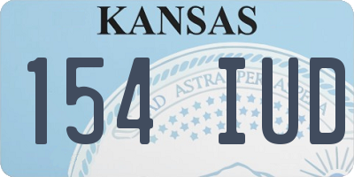 KS license plate 154IUD